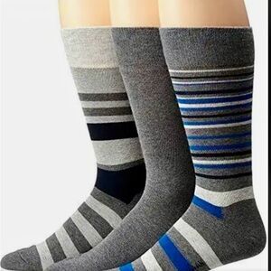 NWT (3) COLE HAAN &  (1) PERRY ELLIS PORTFOLIO SLACK SOCKS Sz 7-12 Blue/Gray
